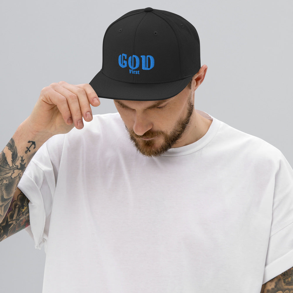 GOD First Snapback Hat