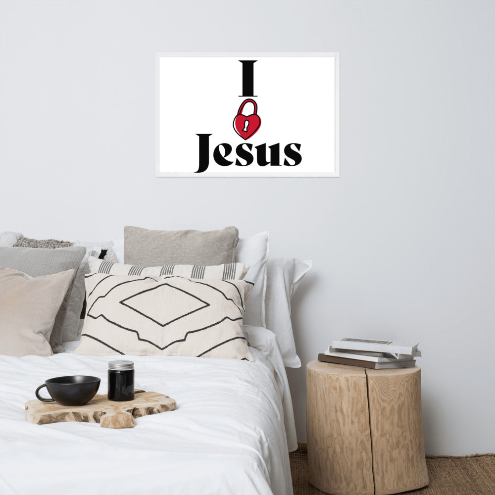 I Love Jesus Framed poster